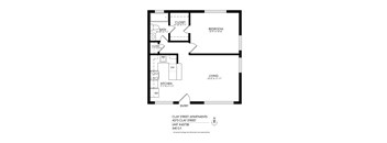a floor plan of a house with an open concept floor plan with bedrooms and baths