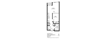A floor plan for an apartment at 4390 N. Tennyson St.