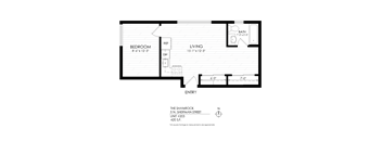 1 bedroom floor plan