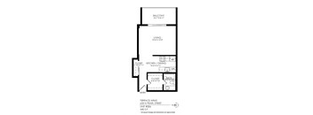 A floor plan for a terrace arms unit shows a living room, kitchen, and bathroom.