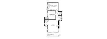 a floor plan of a house with a bedroom and a living room
