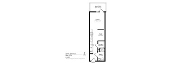 A black and white image of a floor plan for an apartment at 757 N. Grant St.