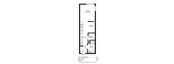 A floor plan for a 11-ZX 13'-3" living space.