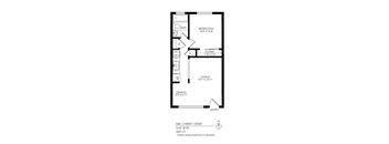A floor plan of an apartment at 840 Cherry Street Unit #101.