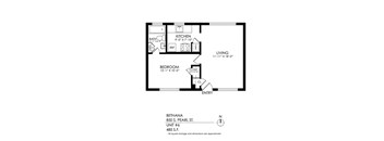 A floor plan of an apartment at Bethana street.