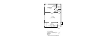 A drawing of a house shows the layout of the rooms.