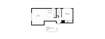University 16 one bedroom floor plan