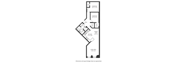 A black and white image of a floor plan for a house.
