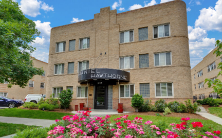 The front of a building with the name ANTEL HAWTHORN on it.