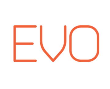 The image features the word "EVO" in orange letters.