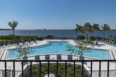 a view of the pool at the resort at longboat key club