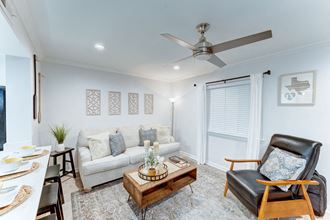 Living room at Juniper Springs Apartments, Austin, TX 78731