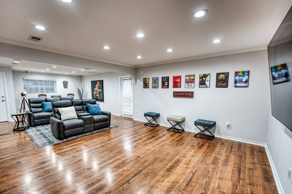 the living room is clean and ready for guests to use
