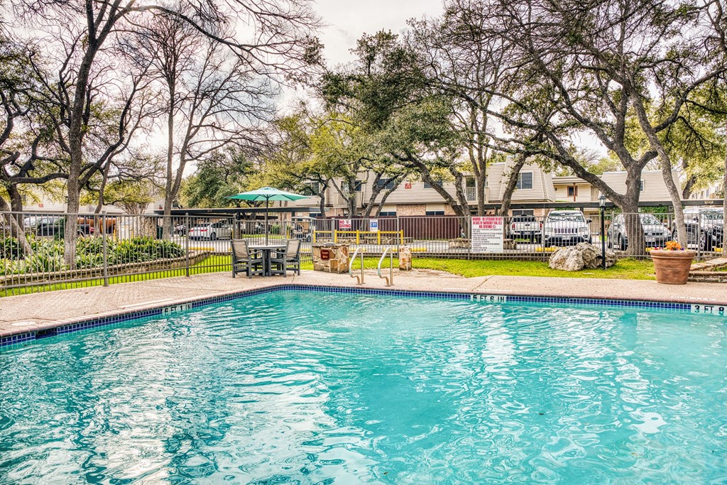 the swimming pool at our apartments
