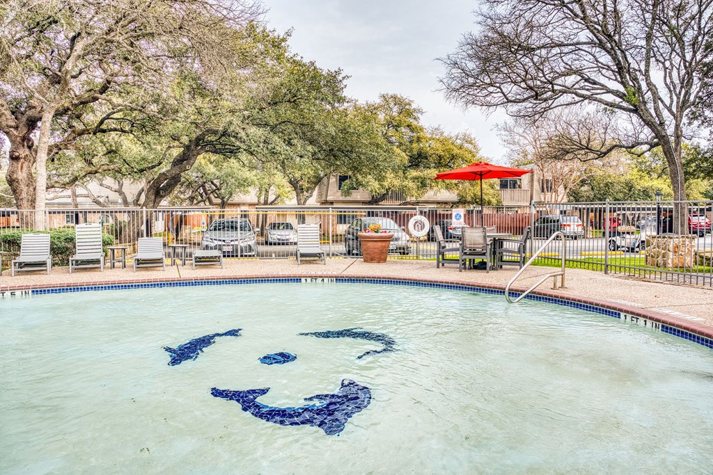 the swimming pool at our apartments