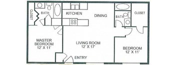 Pinon Trails Apartments appaloosa floor plan at Cantera Apartments, El Paso, TX, 79935