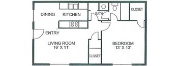 Pinon Trails Apartments palomino floor plan at Cantera Apartments, El Paso, Texas