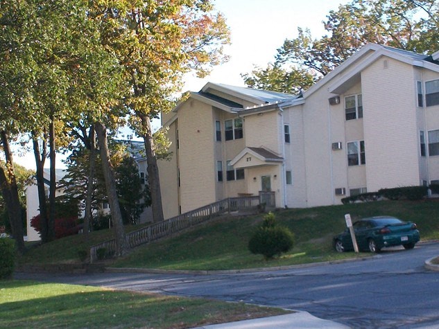 building entrance and vast grounds