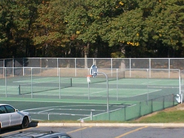 Basketball and tennis courts