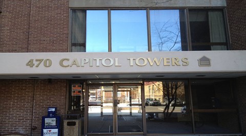Building Parking Lot Entrance