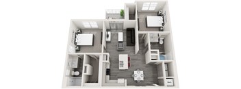 2 Bedroom Floor Plan