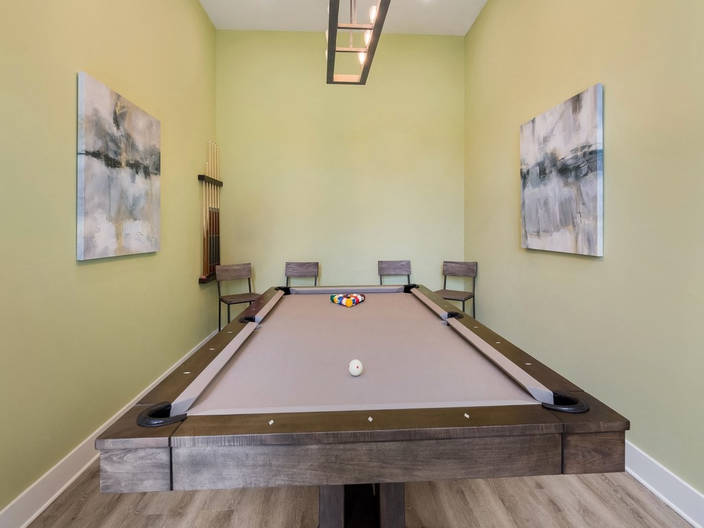 Game Room with Billiard Table at Ardmore at the Trail, Indian Trail, North Carolina