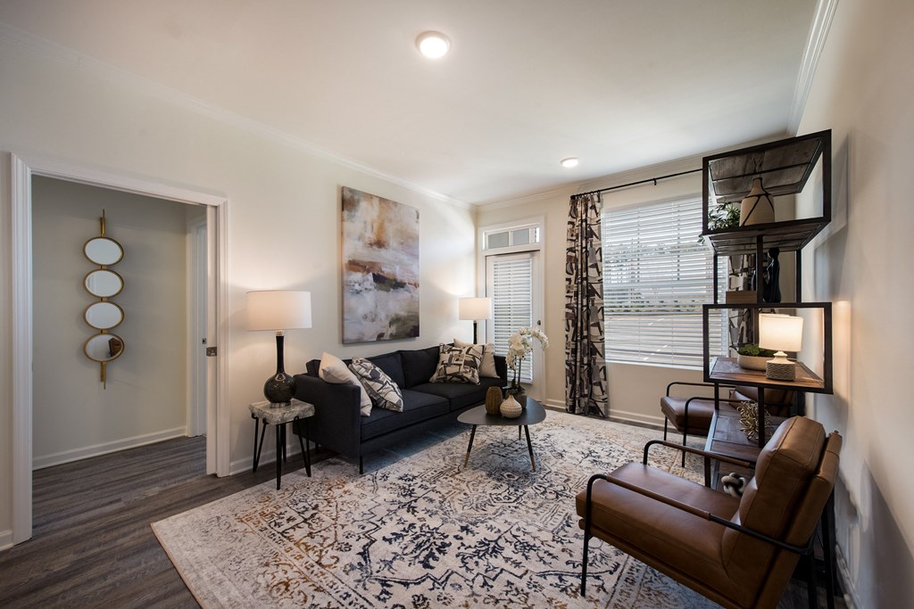 Living room at Ardmore at Flowers, North Carolina