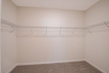 this is a photo of the closet in a 750 square foot 2 bedroom, 1 bath apartment  at Ardmore at Bryton, Huntersville, North Carolina