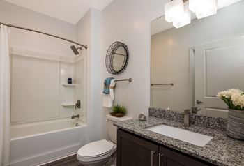 our apartments offer a bathroom with a bathtub  at Ardmore at Bryton, North Carolina