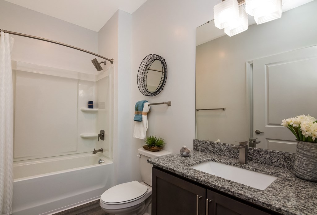 our apartments offer a bathroom with a bathtub  at Ardmore at Bryton, Huntersville, NC, 28078