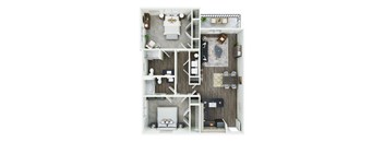 Floorplan The Blue Cove 1,160 sq.ft. at Ardmore at Topside in Louisville, TN 37777