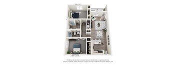 2 bed 2 bath Floorplan at Ardmore at Vance, Chattanooga