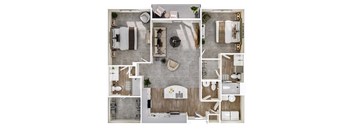 A series of images showing different layouts of a house.
