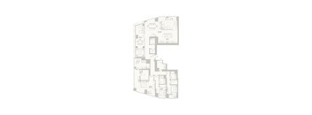 A floor plan of a house with a kitchen, living room, and multiple bedrooms.