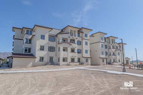 A row of new houses in a housing development.