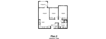 2 Bedroom, 1 Bath