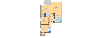 3Bed 2Bath Floor Plan at Waterford Tower Silver Spring, LLC, Silver Spring, MD
