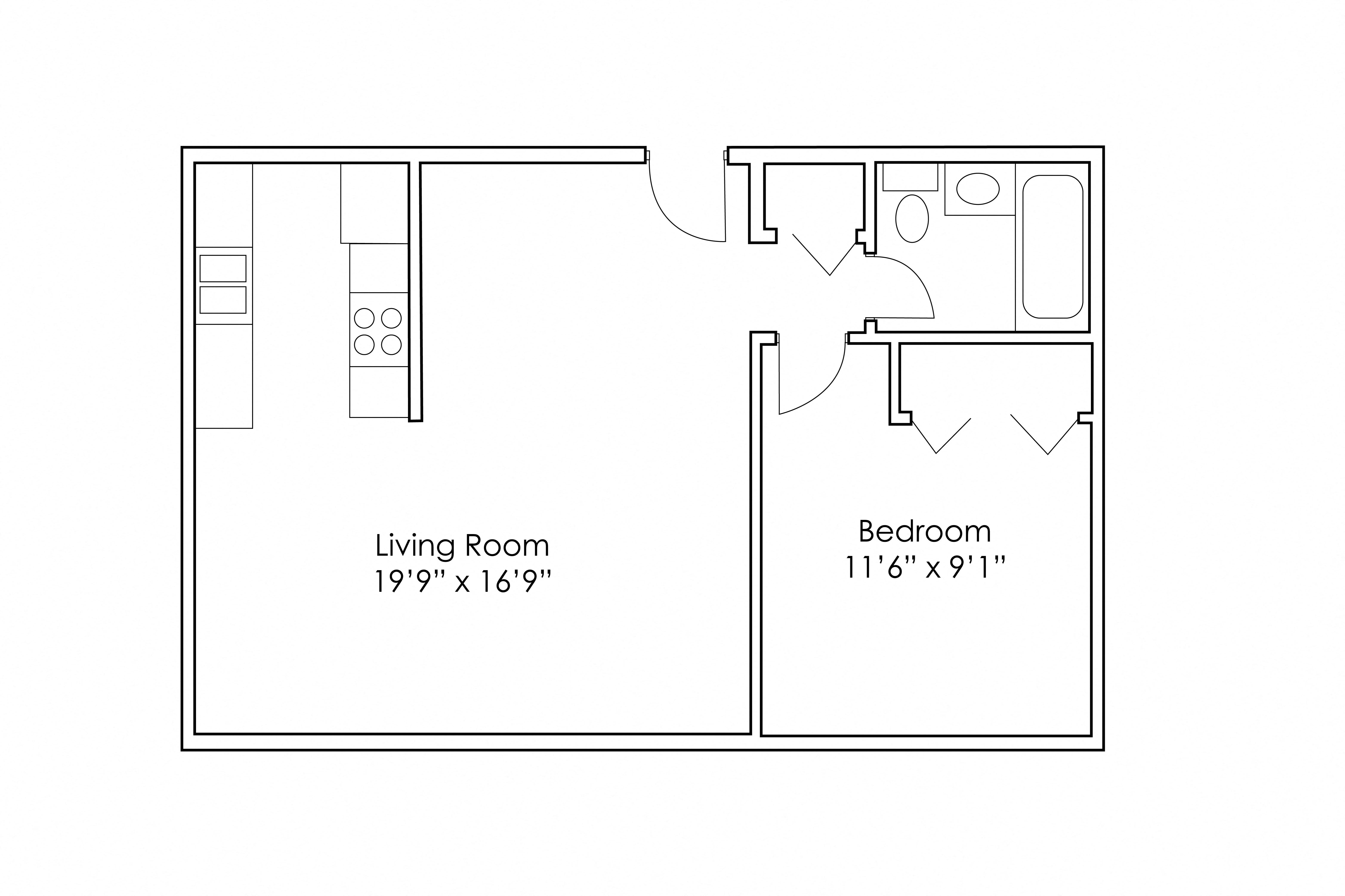 Floor Plans of Valley Park Apartments in Grand Forks, ND