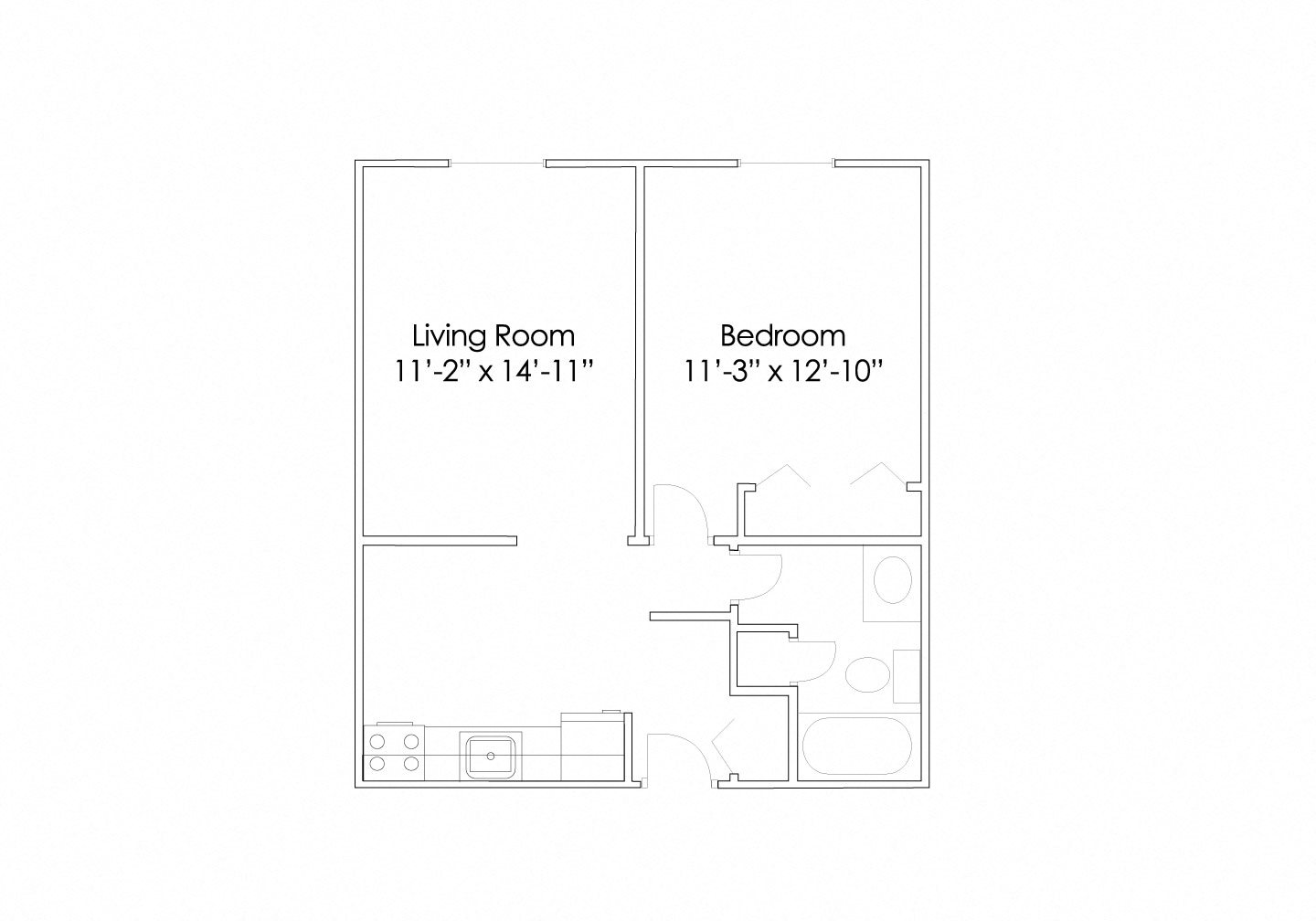 Floor Plans of Forest Park Apartments in Grand Forks, ND