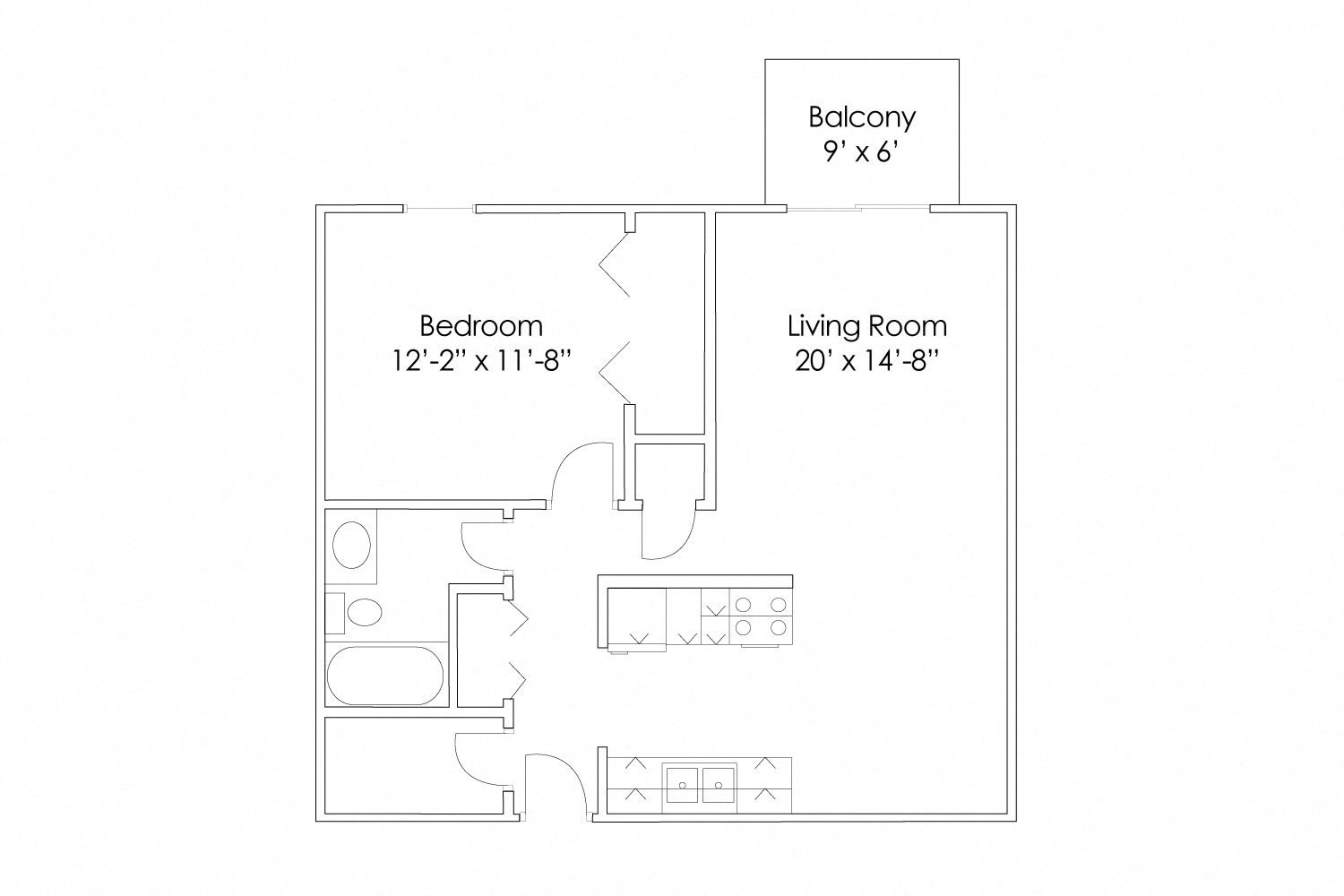 Floor Plans of Forest Park Apartments in Grand Forks, ND