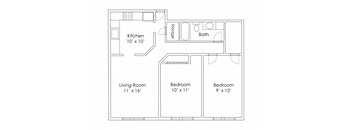2 Bedroom 1 Bathroom A