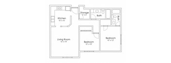 2 Bedroom 2 Bathroom A