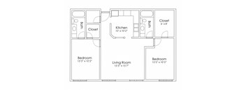 2 Bedroom 2 Bathroom B