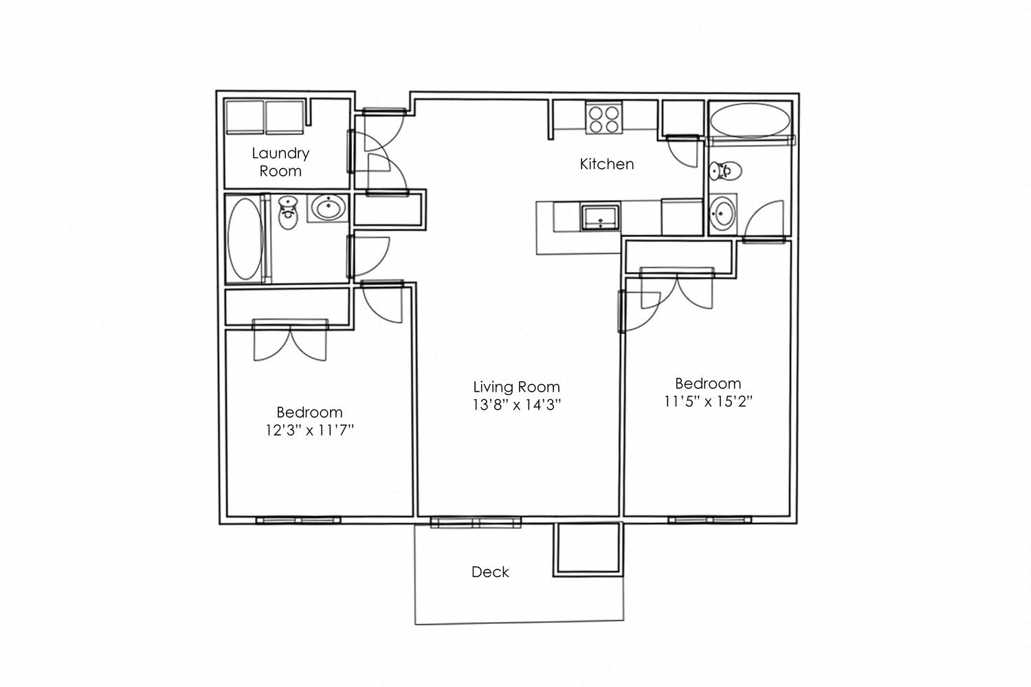 2 Bedroom Split