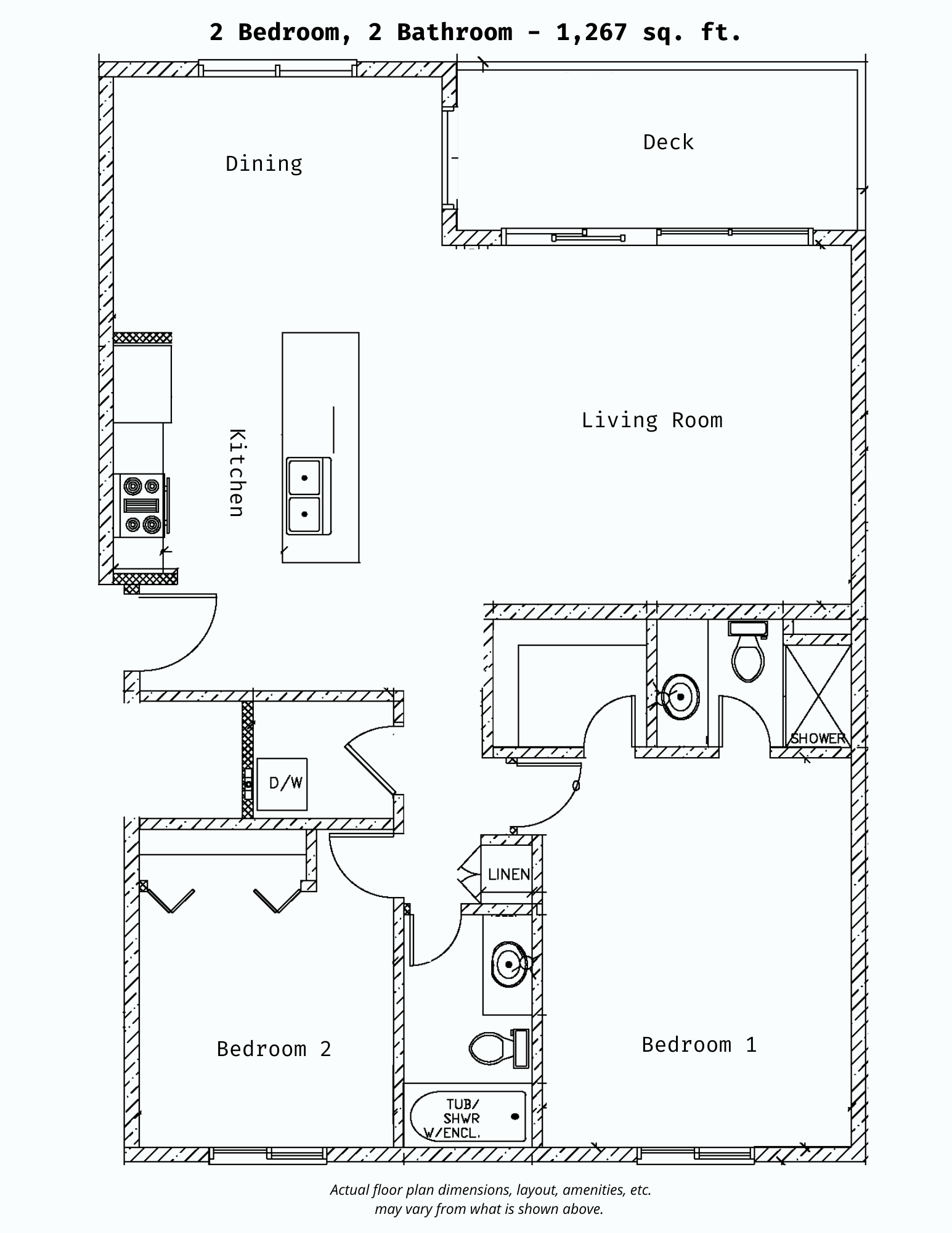 2 Bed 2 Bath - Deluxe