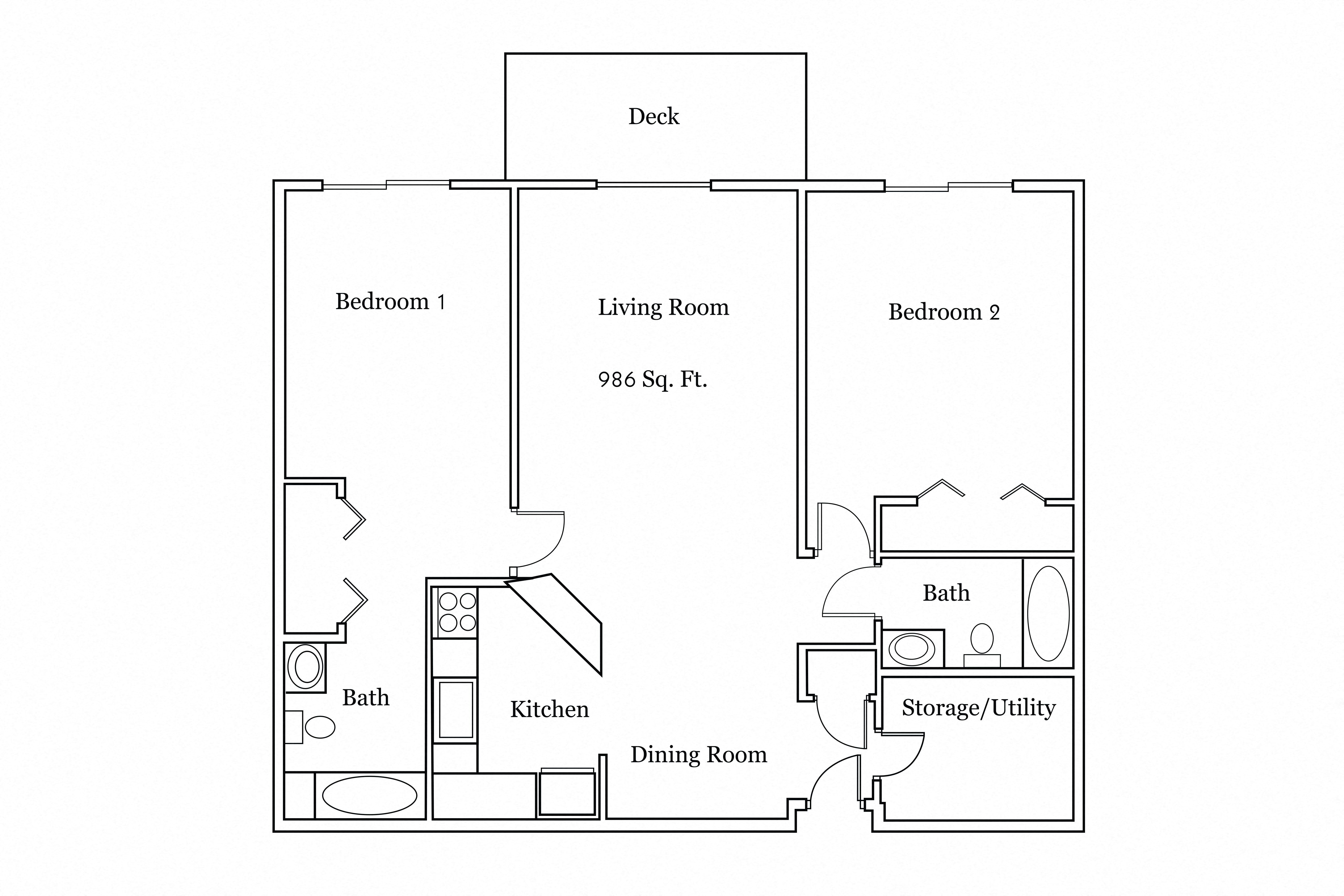 2 Bedroom 2 Bathroom