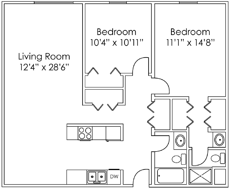 Floor Plans of Southwind Apartments in Grand Forks, ND