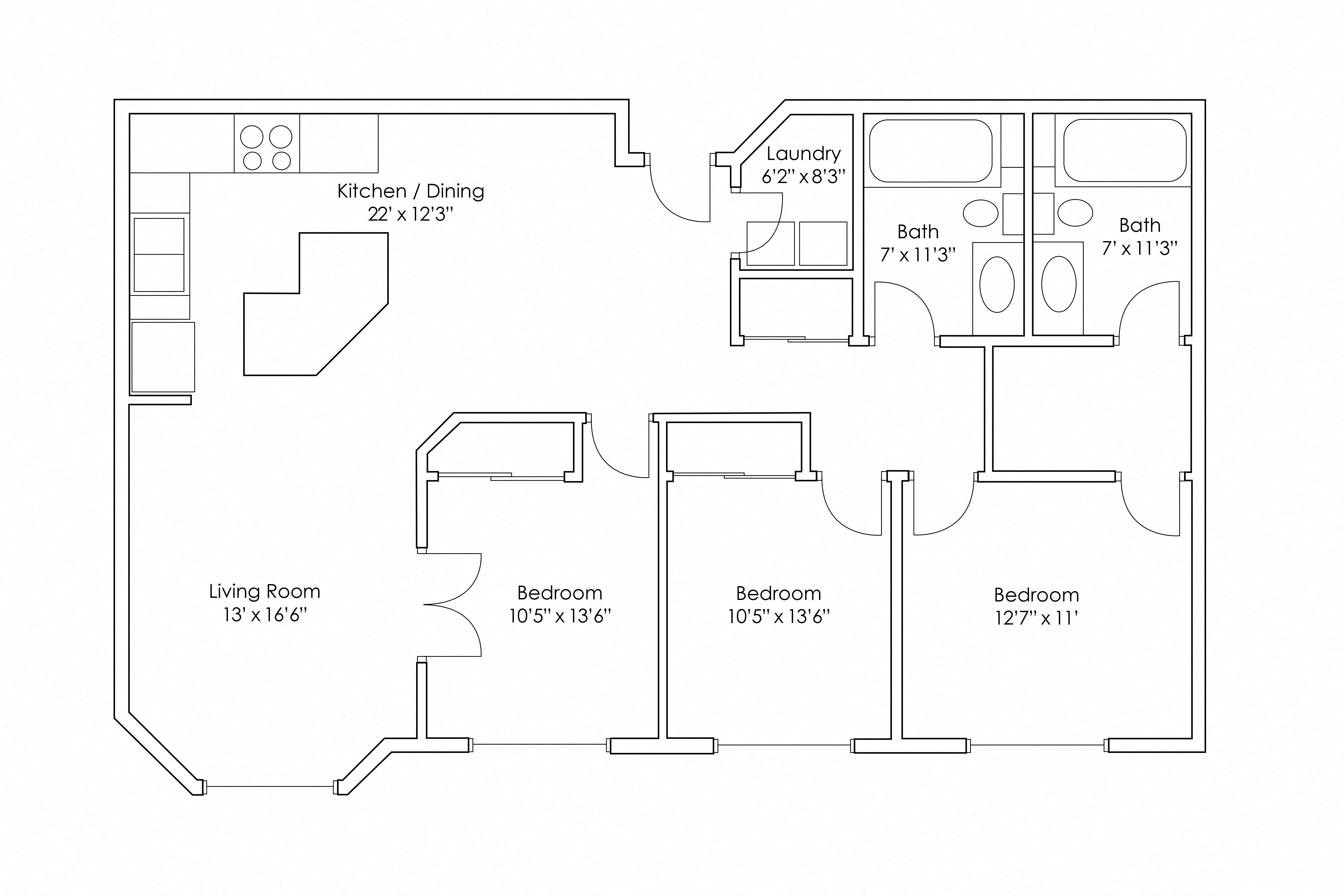 3 Bedroom 2 Bathroom