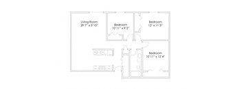 3 Bedroom 1 Bathroom A