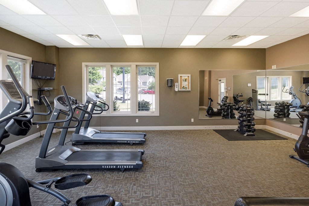 the gym at the village apartments